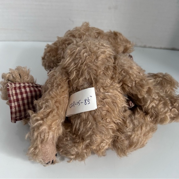 Vintage HEARTFELT COLLECTIBLES shaggy brown jointed bear 8-1/2” - Picture 8 of 9